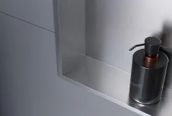 Bernstein Niche murale de douche, étagère encastrable douche acier inox - 30x20x10cm - NT203010X Acier brossé