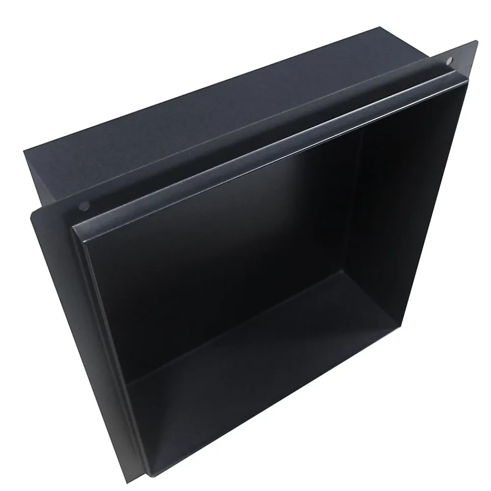 Bernstein Niche murale de douche, étagère encastrable douche acier inox, sans rebord - 30x30x10cm - BS303010 Noir