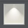 Bernstein Niche murale douche acier inox + Spot LED, étagère douche encastrable - 30x30x10cm (HxLxP) - Blanc, 1x Spot Blanc mat
