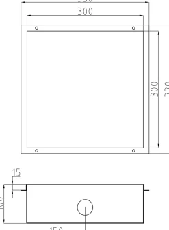 Niche De Salle De Bains|Bernstein Niche murale douche acier inox + Spot LED, étagère douche encastrable NT303010X - 30x30x10cm (HxLxP) - Acier brossé, 1x Spot noir