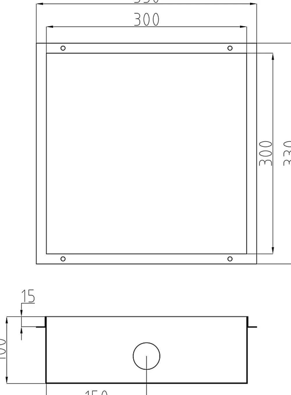Niche De Salle De Bains|Bernstein Niche murale douche acier inox + Spot LED, étagère douche encastrable NT303010X - 30x30x10cm (HxLxP) - Acier brossé, 1x Spot noir