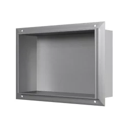Bernstein Niche murale douche acier inoxydable, étagère rangement douche salle de bain encastré BS203010, 20x30x10cm, Acier brossé