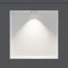 Bernstein Niche murale douche acier inox + Spot LED, étagère douche encastrable NT303010X - 30x30x10cm (HxLxP) - Blanc, 1x Spot noir mat