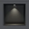 Niche De Salle De Bains|Bernstein Niche murale douche acier inox + Spot LED, étagère douche encastrable - 20x30x10cm (HxLxP) - Noir, 1x Spot Chrome