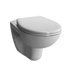 Vitra Normus WC suspendu sans bride avec abattant frein de chute, Blanc (7855-003-6169)