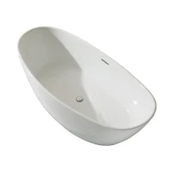 Oceanic Baignoire ilot Rosa - L.177 x I.83 x H.58 cm - En acrylique - Bonde poussoir - Blanc