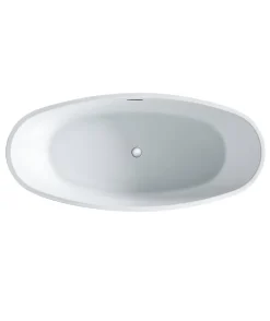 Oceanic Baignoire ilot Rosa - L.177 x I.83 x H.58 cm - En acrylique - Bonde poussoir - Blanc