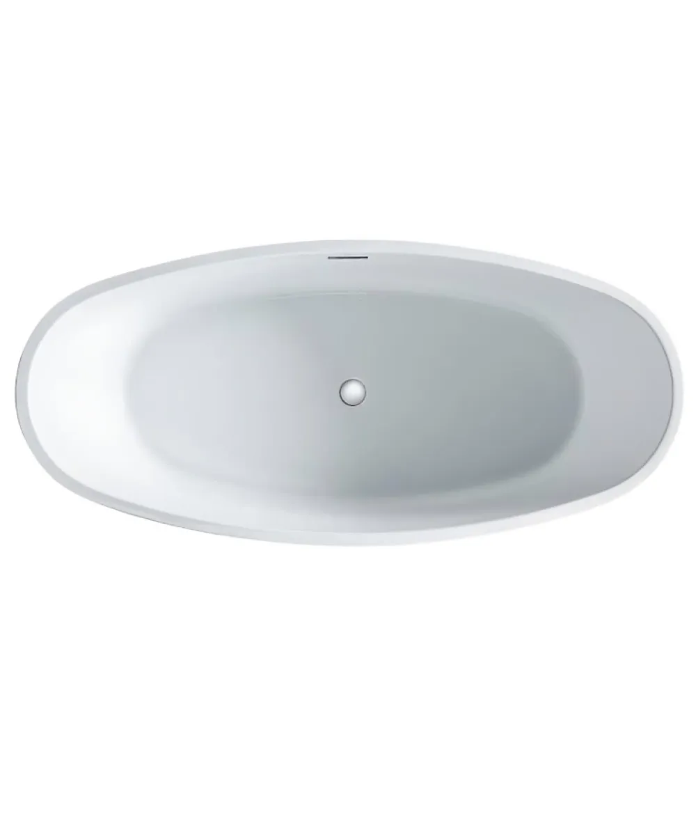 Oceanic Baignoire ilot Rosa - L.177 x I.83 x H.58 cm - En acrylique - Bonde poussoir - Blanc