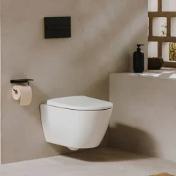 Wc Suspendu|Roca Ona cuvette sans bride et fixations invisibles + abattant Soft Close (Onarimless)