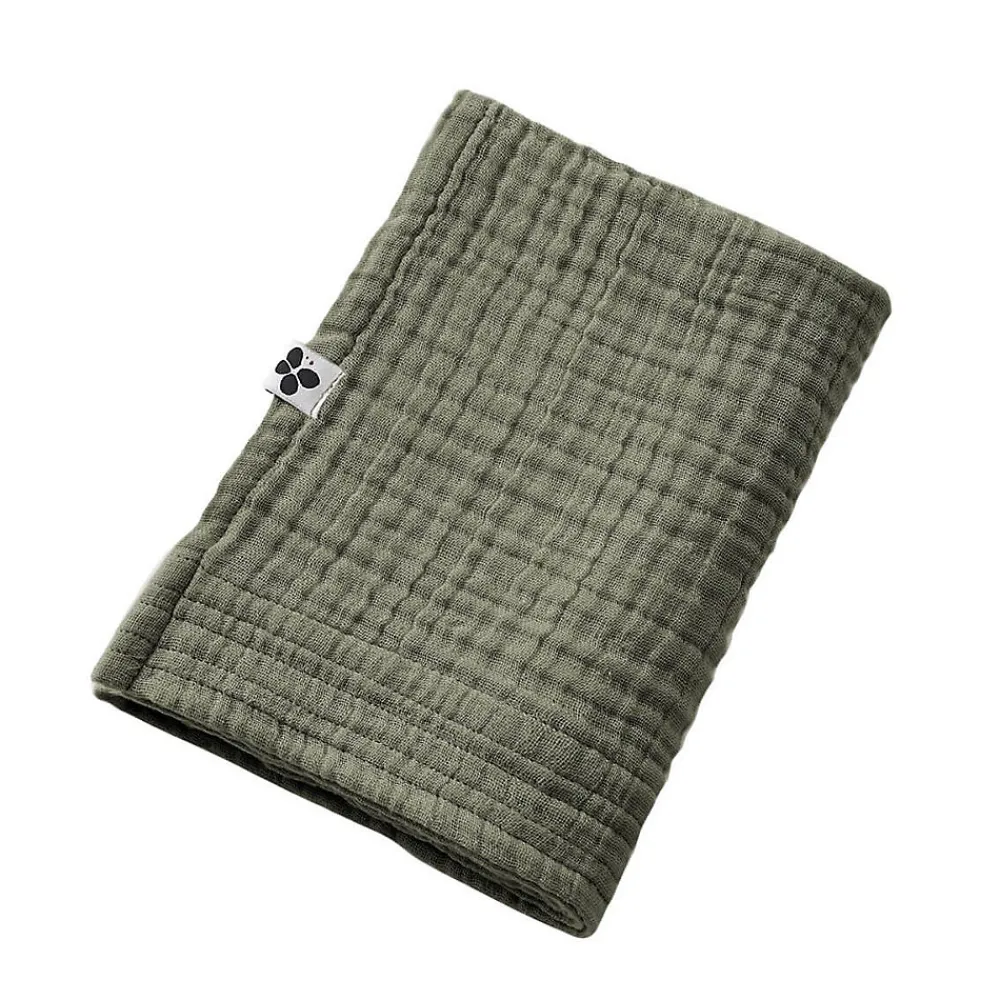 Altobuy OUREA - Serviette de Toilette 50x90cm Gaze de Coton Romarin
