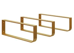 T-Bath Pack 3 supports porte-serviettes pour plan de toilette - or doré mat