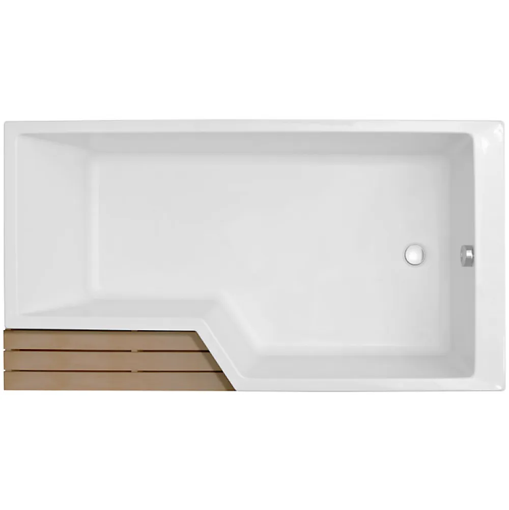 Baignoire Droite|Jacob Delafon Pack baignoire bain douche 170 x 90 Neo version droite + tablier de baignoire en angle