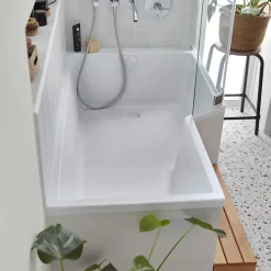 Jacob Delafon Pack baignoire bain douche 180 x 90 Neo version droite + tablier de baignoire en angle