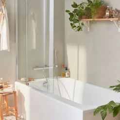 Baignoire Droite|Jacob Delafon Pack baignoire bain douche 170 x 90 Malice version gauche + tablier en angle + pare bain