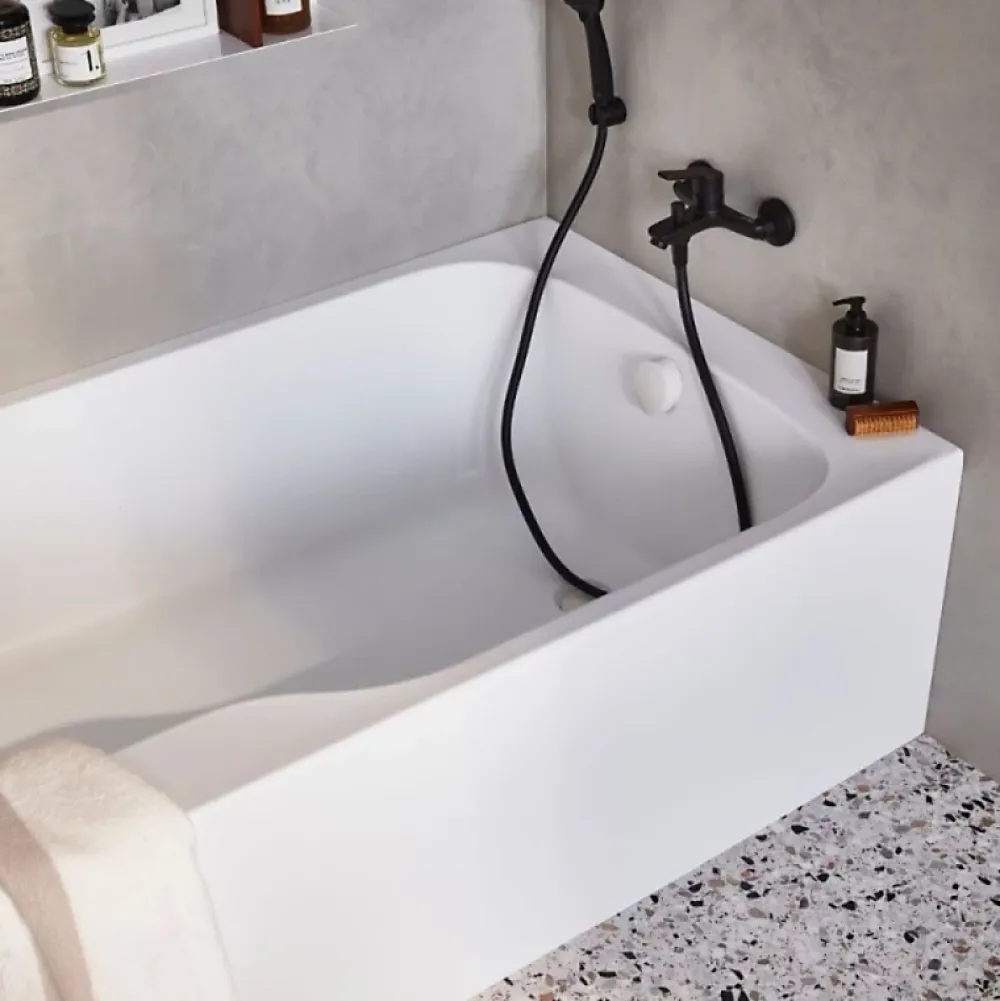 Baignoire Droite|Jacob Delafon Pack baignoire bain douche 170 x 90 Malice version droite + tablier en niche
