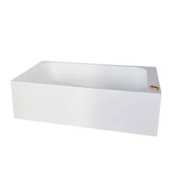 Baignoire Droite|Jacob Delafon Pack baignoire bain douche 160 x 85 Malice version droite + tablier en niche