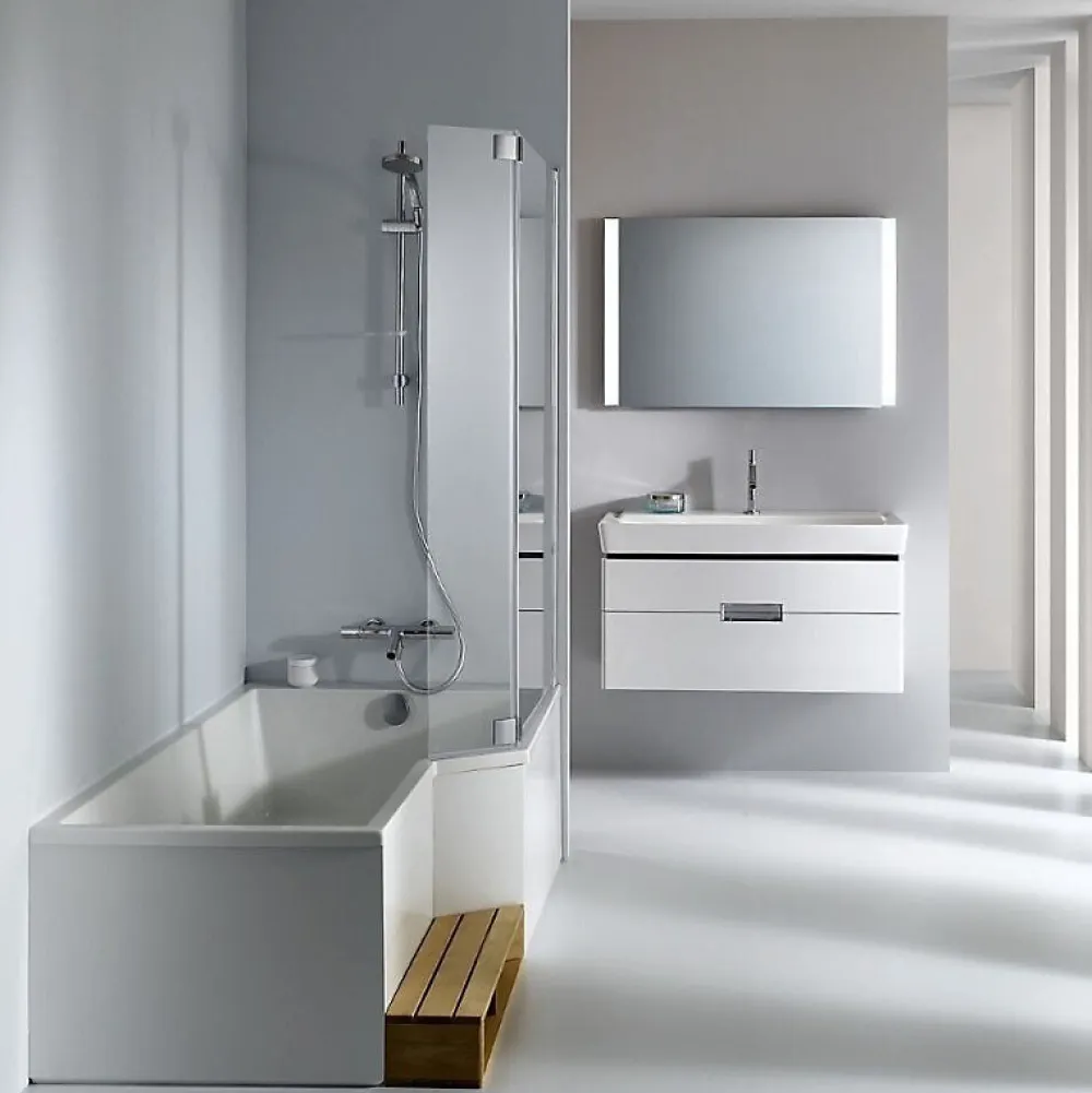 Baignoire Droite|Jacob Delafon Pack baignoire bain douche 170 x 90 Neo version droite + tablier de baignoire en angle