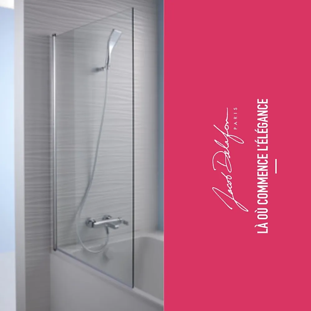 Baignoire Droite|Jacob Delafon Pack baignoire droite Odéon Up + pare bain 1 volet + tablier + vidage