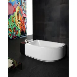 Sanitaire Pack baignoire POP asymétrique 160x100 angle à gauche avec tablier