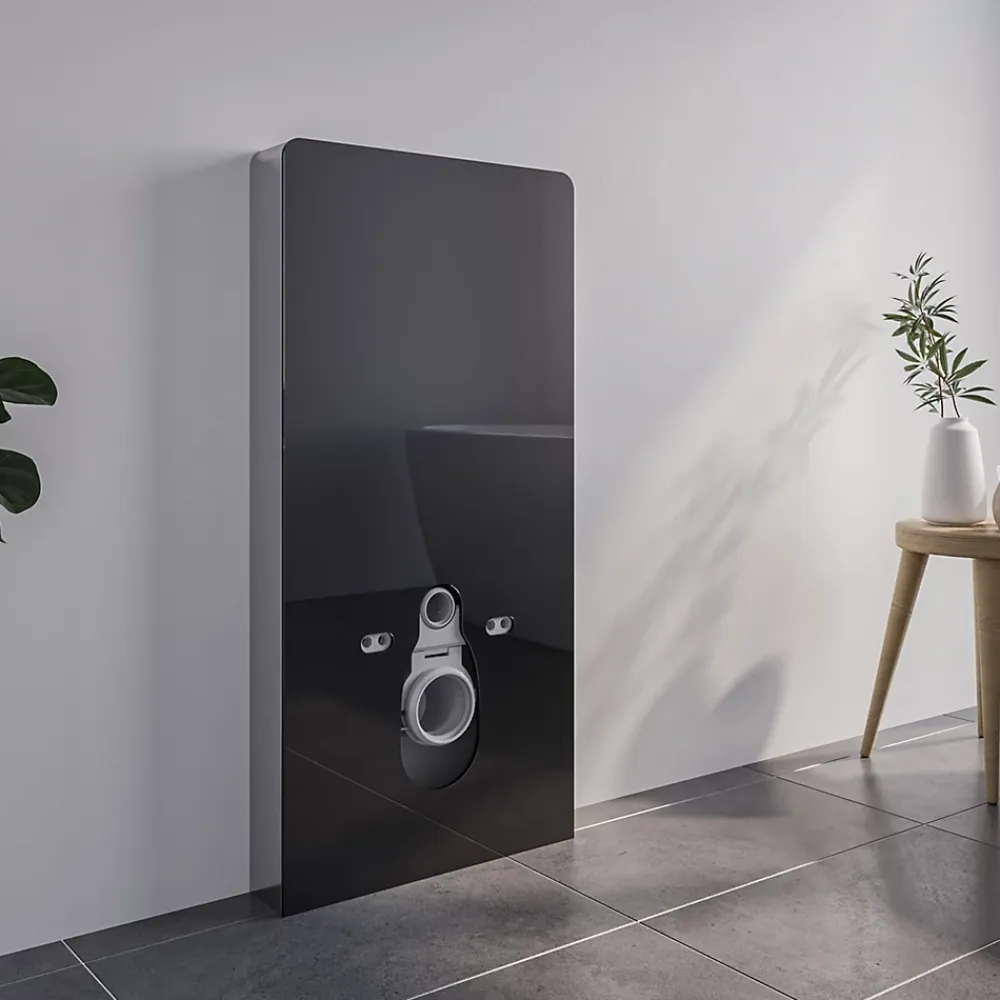 Bernstein Pack complet WC suspendu Blanc 36x55x33cm (LxPxH) + Module sanitaire Noir 48x11x100xm (LxPxH) - Garantie 5 ans