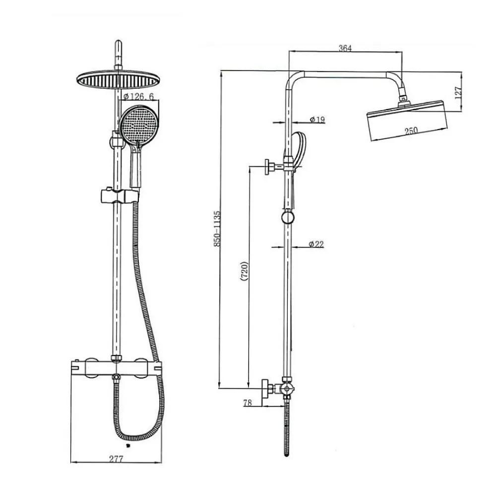 Swiss Aqua Technologies Pack Douche Complet avec Paroi Walk-In 100x200 Chrome + Colonne SAT 3 Jets + Receveur Marbre Coulé Blanc 120x80 (SAT100C7PR128W)