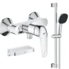 Colonne De Douche Mécanique|Grohe Pack douche mécanique Swift 2023 avec ensemble de douhe Vitalio Comfort 110 et tablette