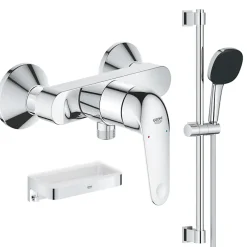 Colonne De Douche Mécanique|Grohe Pack douche mécanique Swift 2023 avec ensemble de douhe Vitalio Comfort 110 et tablette