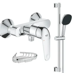 Grohe Pack douche mécanique Swift 2023 avec ensemble de douhe Vitalio Comfort 110 et panier porte-savon