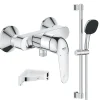 Grohe Pack douche mécanique Swift 2023 avec ensemble de douche Vitalio Comfort 110 et tablette en angle