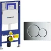Wc Suspendu|Geberit Pack DuoFix 320 + Plaque de Commande Sigma 01 Chrome (SETUP320-PRO2)
