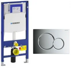 Wc Suspendu|Geberit Pack DuoFix 320 + Plaque de Commande Sigma 01 Chrome (SETUP320-PRO2)