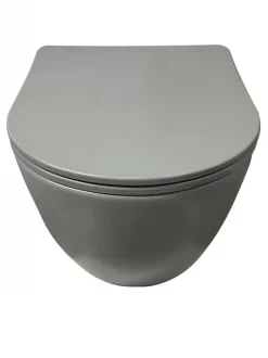 Geberit Pack UP320 + Cuvette sans bride KELOS Flush Gris Clair + Plaque Sigma Blanc