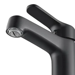 Lave-Mains|Bain-Bain Pack Meuble Lave-main prémonté blanc-Vasque blanche-Robinet noir- Crochet noir -
