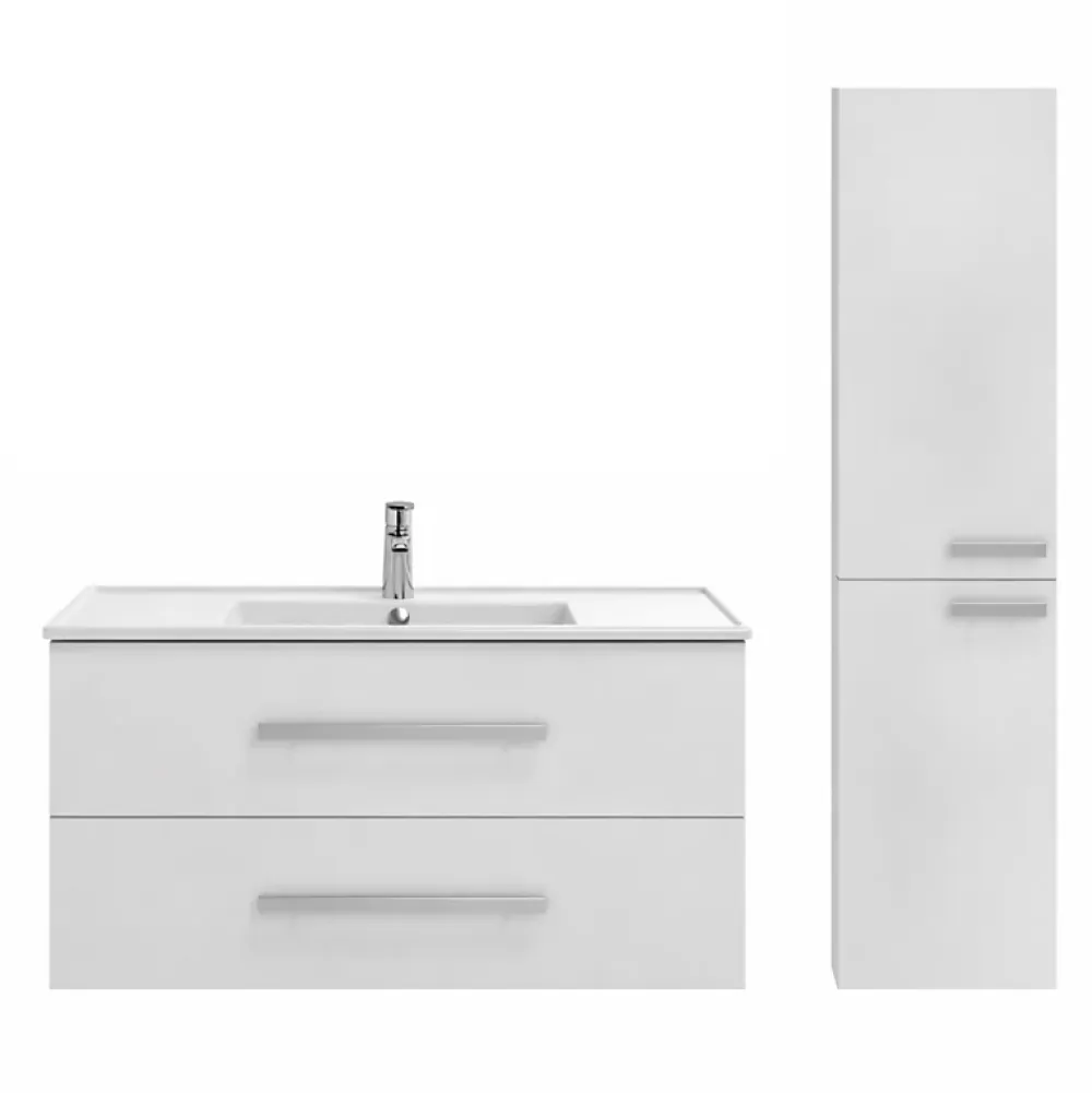 Ensemble Meuble De Salle De Bains|Jacob Delafon Pack meuble vasque 80 cm Ola up blanc + colonne
