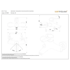 Robinet De Baignoire|Sanindusa Pack mitigeur baignoire mural Torus chromé mitigeur livré avec douchette Oméga support et flexible 1,70m