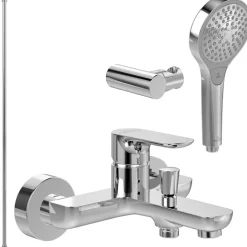 Robinet De Baignoire|Villeroy & Boch Pack mitigeur baignoire mécanique VILLEROY ET BOCH O novo Chrome avec ensemble