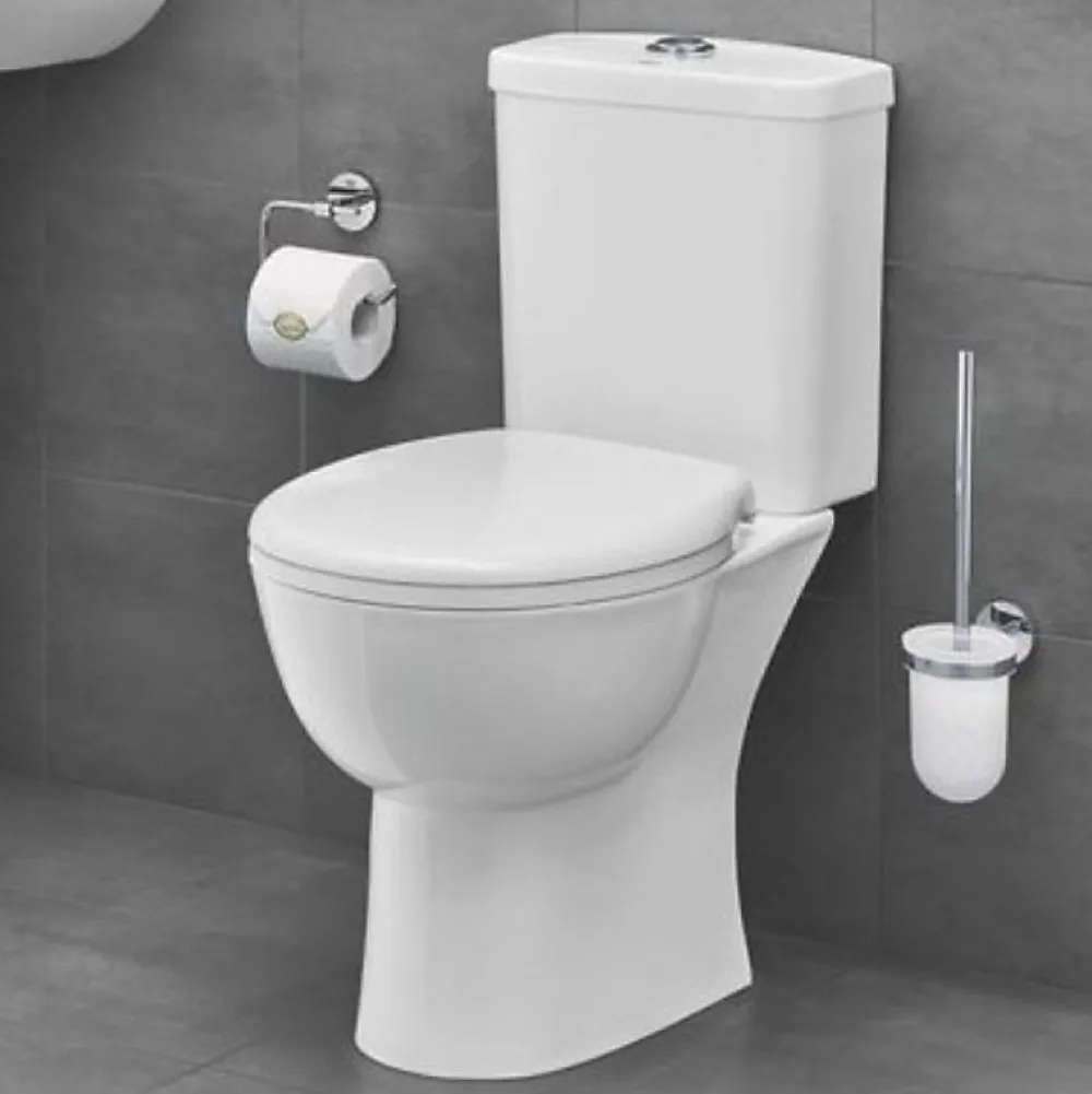 Grohe PACK WC à poser Bau Ceramic + Tabouret physiologique Bois