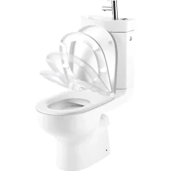 GoodHome Pack WC à poser sans bride + lave-mains sortie horizontale Cavally