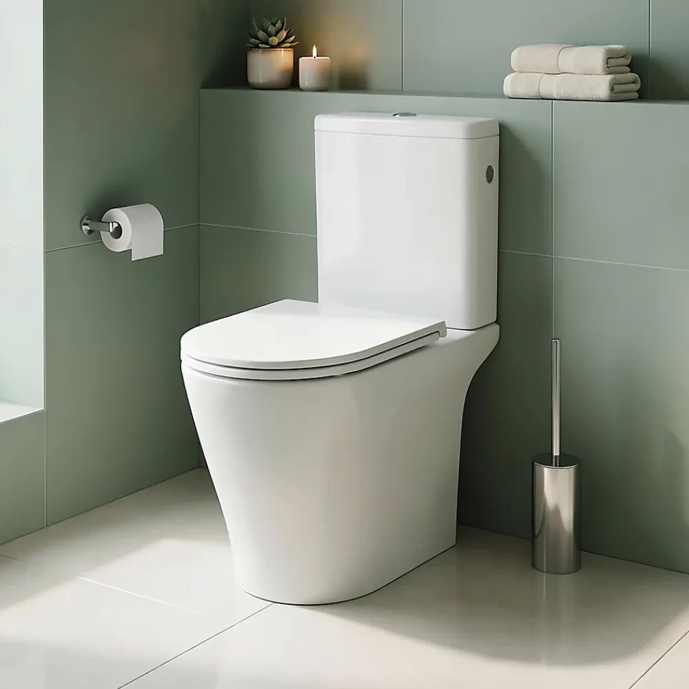 Pack WC à poser sans bride sortie horizontale ou verticale blanc Nanki