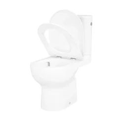 GoodHome Pack WC à poser sans bride vortex avec abattant déclipsable et frein de chute, sortie horizontale, Cavally