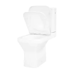 GoodHome Pack WC à poser sans bride vortex avec abattant déclipsable et frein de chute, sortie horizontale, Teesta
