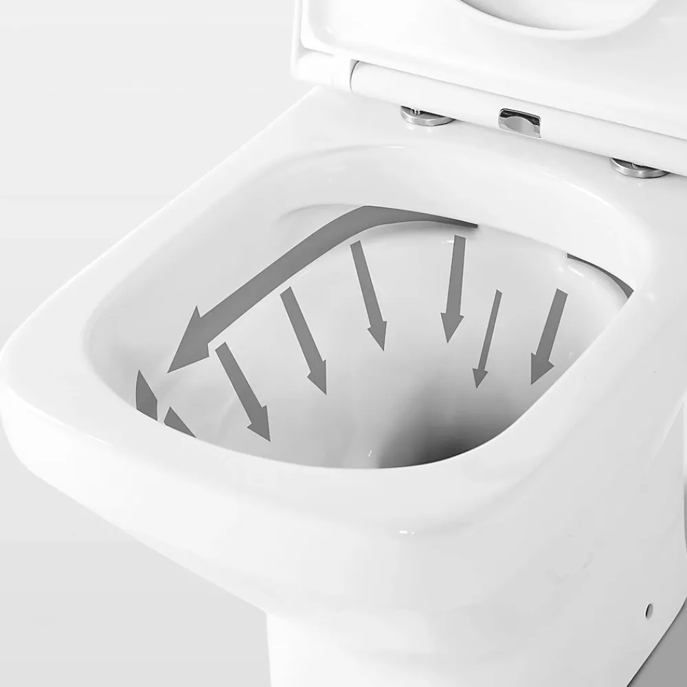 GoodHome Pack WC à poser sans bride avec sortie horizontale Teesta