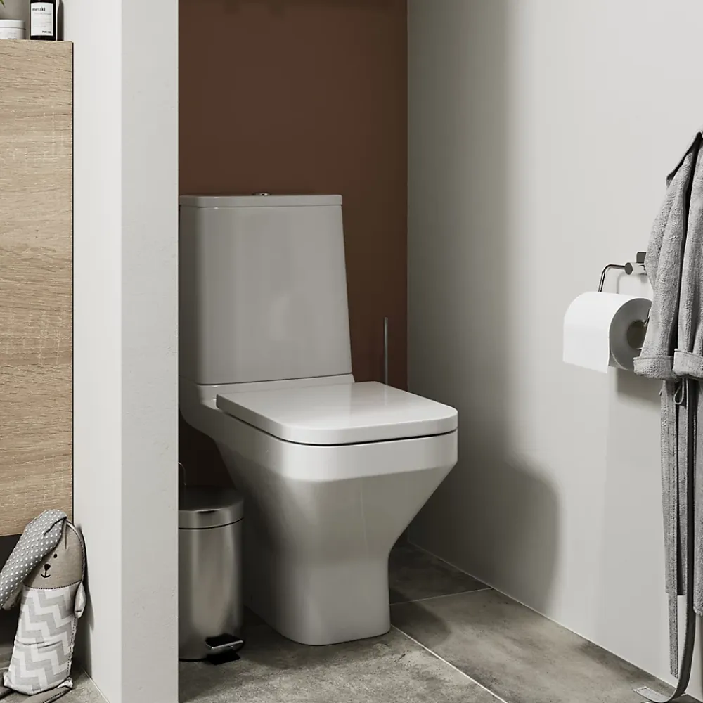 GoodHome Pack WC à poser sans bride avec sortie horizontale Teesta