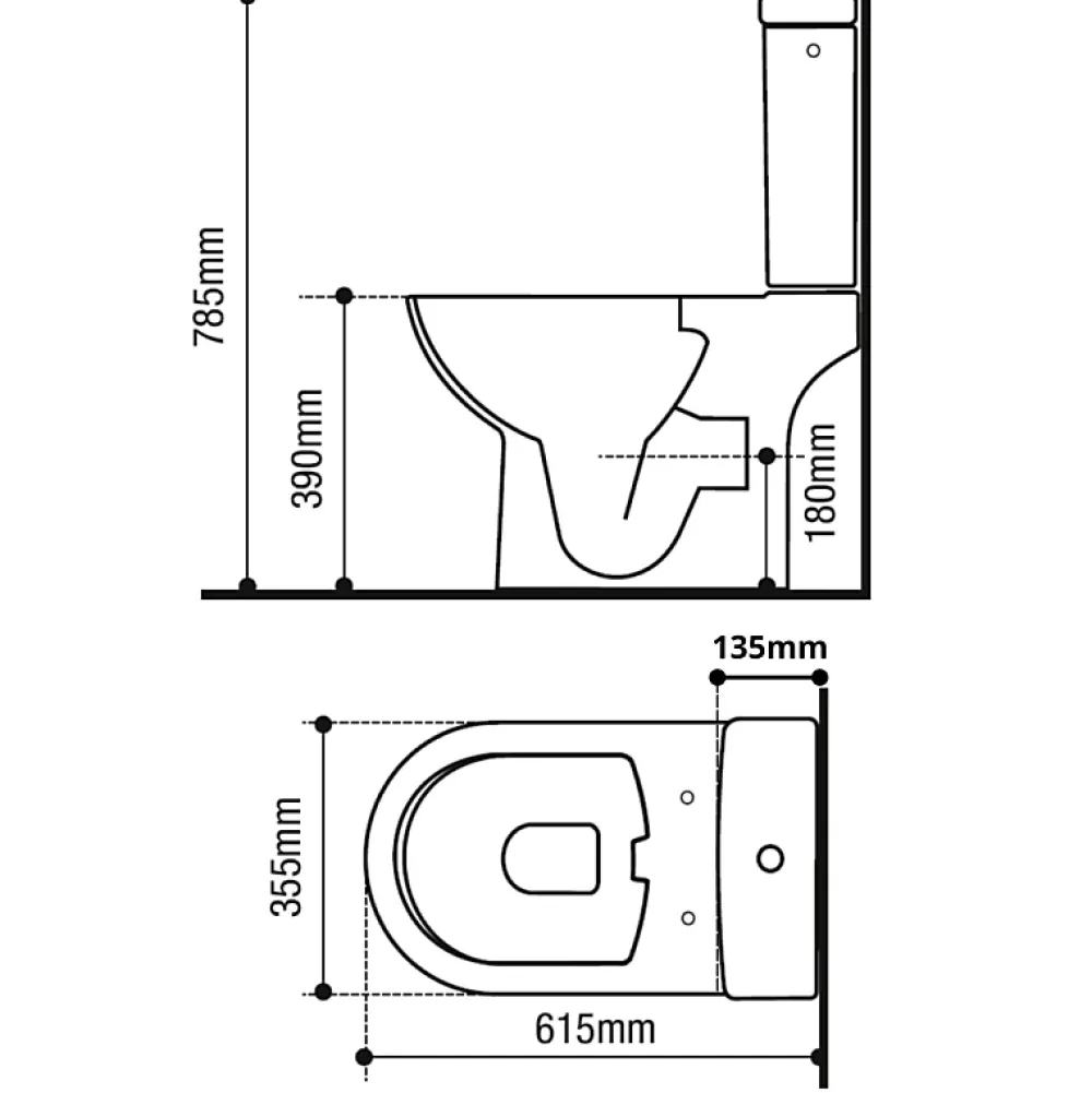 Planète Bain Pack wc à poser sans bride sortie verticale / vario - FRIENDLY