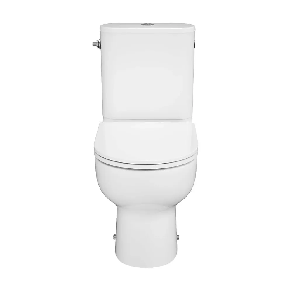 GoodHome Pack WC à poser sans bride vortex avec abattant déclipsable et frein de chute, sortie verticale, Cavally