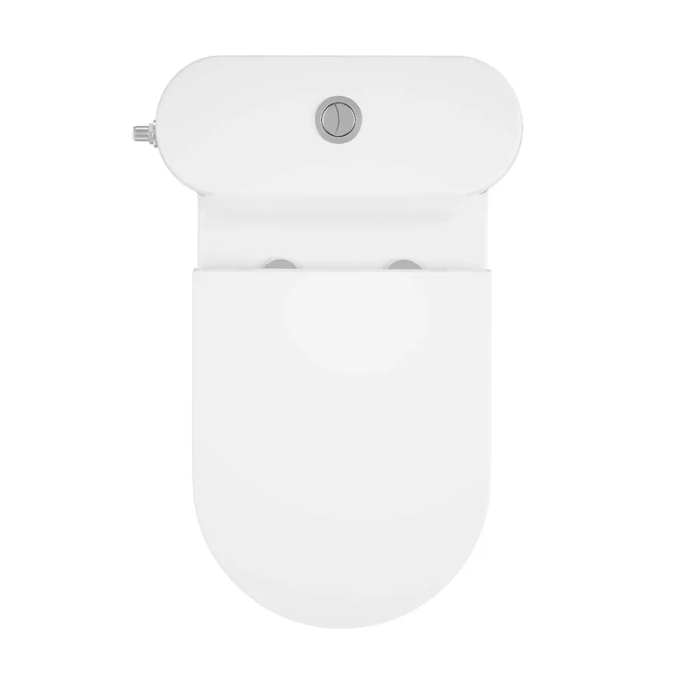 GoodHome Pack WC à poser sans bride vortex avec abattant déclipsable et frein de chute, sortie verticale, Cavally