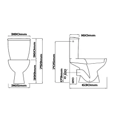 Wc À Poser|Planète Bain Pack WC à poser sortie horizontale NF avec bride - Enzo