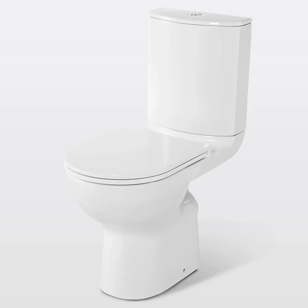 Wc À Poser|Wc Pmr|GoodHome Pack WC à poser surélevé sans bride avec sortie horizontale Cavally