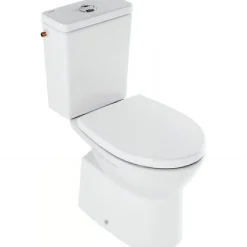 Wc À Poser|Sanindusa Pack WC au sol céramique traditionnelle Easy évacuation par dessous alim. chasse d'eau par le côté blanc