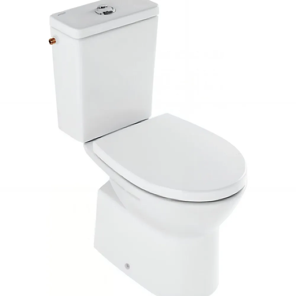 Wc À Poser|Sanindusa Pack WC au sol céramique traditionnelle Easy évacuation par dessous alim. chasse d'eau par le côté blanc